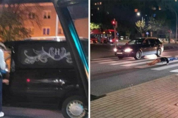 В Польше водитель потерял покойника посреди дороги